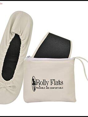 Foldable Ballet Flats Portable Travel Wedding Shoes with Pouch
